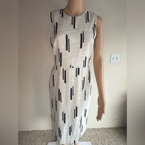 Ann Taylor Black and White Midi Dress
